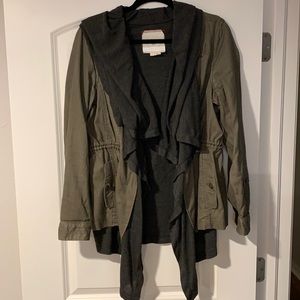 Anthropologie utility jacket with fabric detail